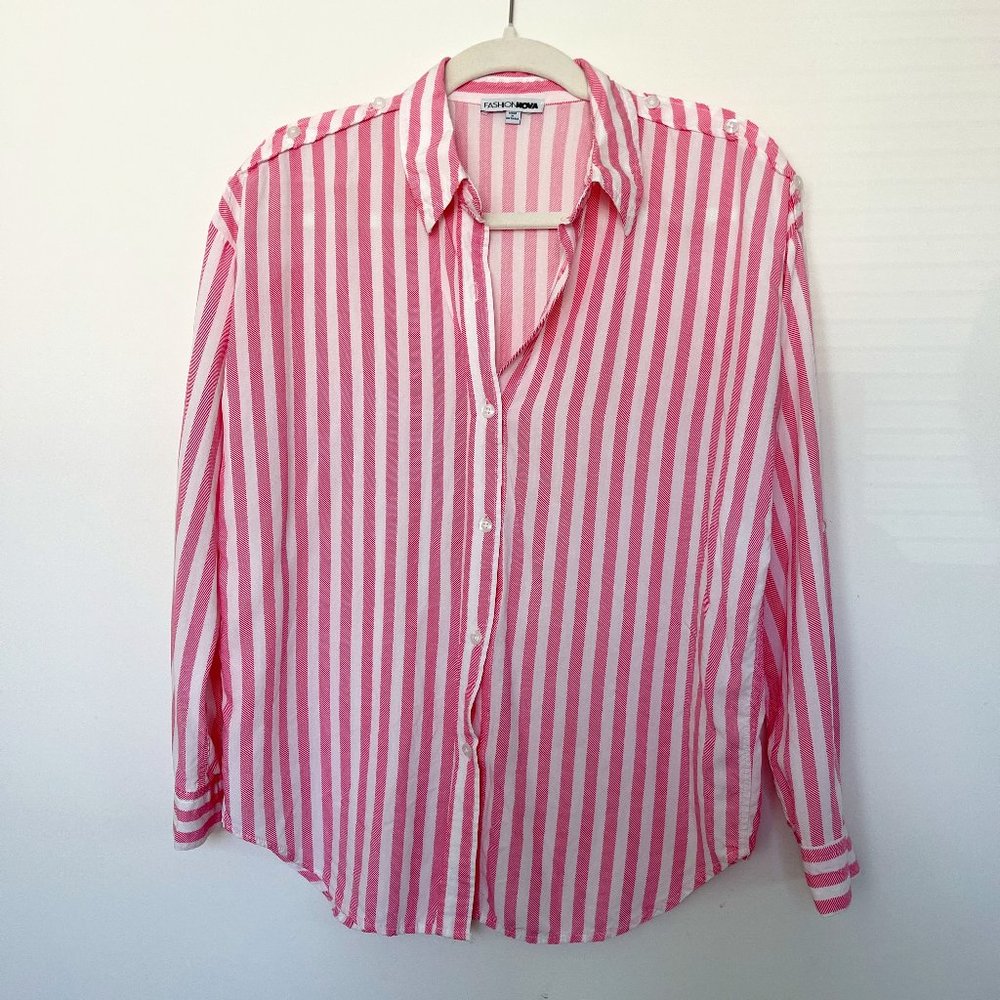 Pink Pin-Stripe Long Sleeve